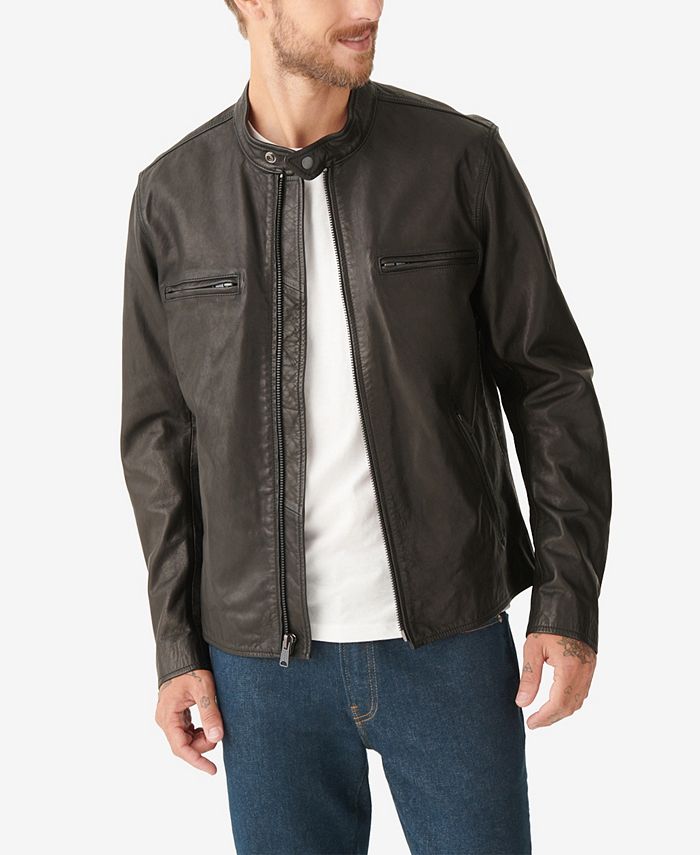 Lucky Brand Men S Waxed Leather Bonneville Jacket Reviews Coats Jackets Men Macy S Score on the style, score on the price. men s waxed leather bonneville jacket