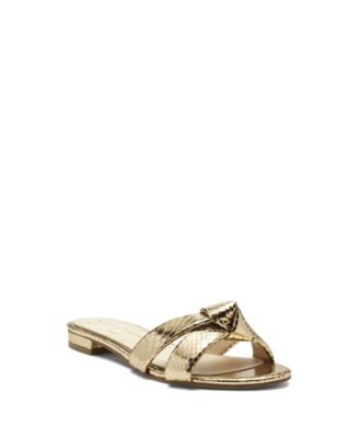 jessica simpson gold flat sandals