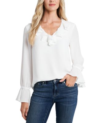 cece ruffle neck blouse