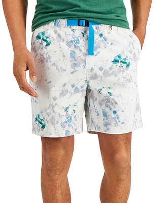 Men's Belted Tie Die 7" Shorts, Created for Macy's
