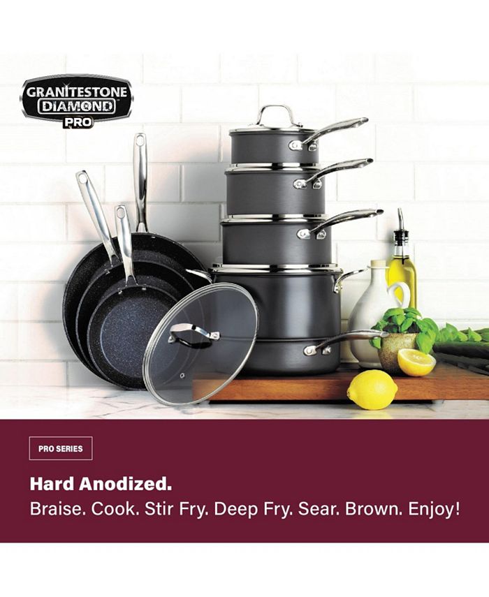 Granite Stone Diamond Pro Hard Anodized Ultimate Nonstick Diamond & Mineral Coating Premium 13