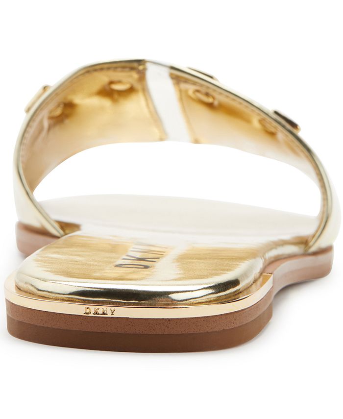 dkny gold sandals
