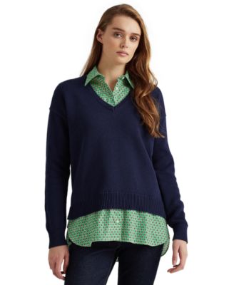 lauren ralph lauren layered sweater