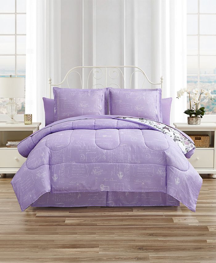 Mytex Paris Floral 6Pc. Reversible Twin Comforter Set, Created for