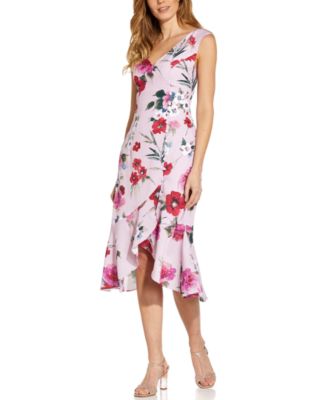 adrianna papell pink floral dress