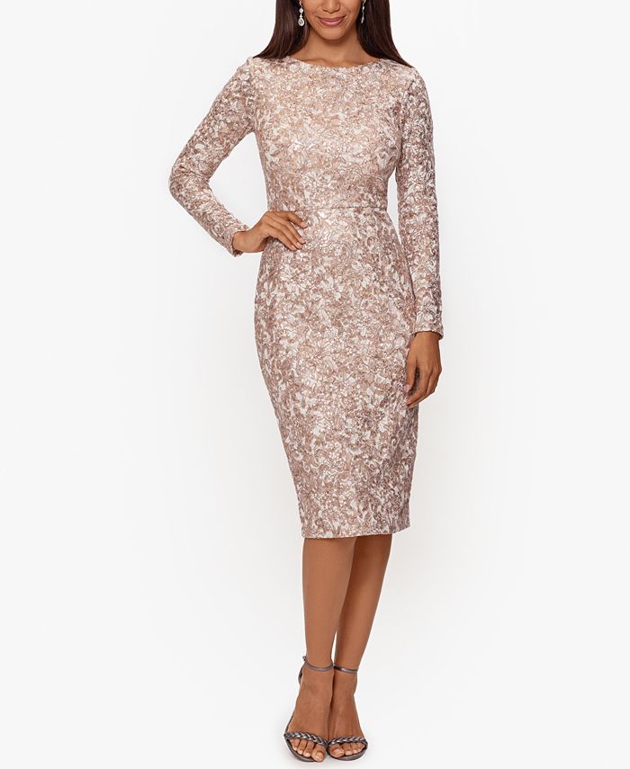 XSCAPE Sequin & Lace Dress & Reviews - Dresses - Women - Macy's