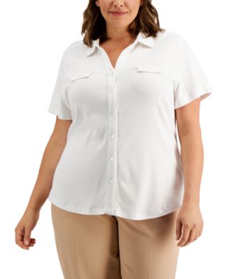 Karen Scott Plus Size Cotton Knit 