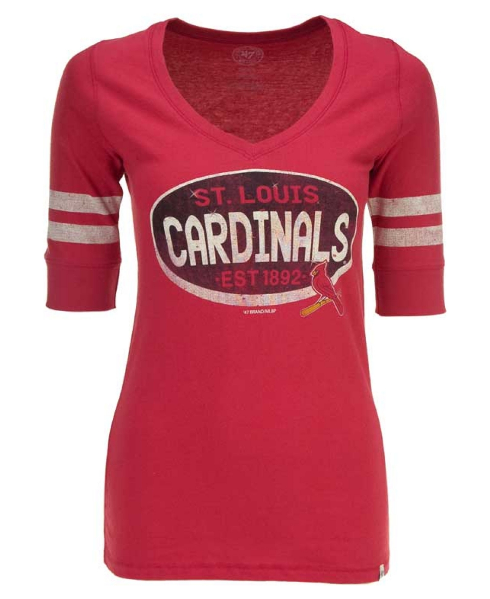 47 Brand Womens St. Louis Cardinals Flanker Stripe T Shirt   Sports Fan Shop By Lids   Men