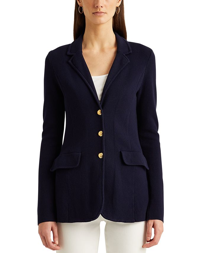 Lauren Ralph Lauren Petite Combed Cotton Blazer & Reviews - Jackets ...