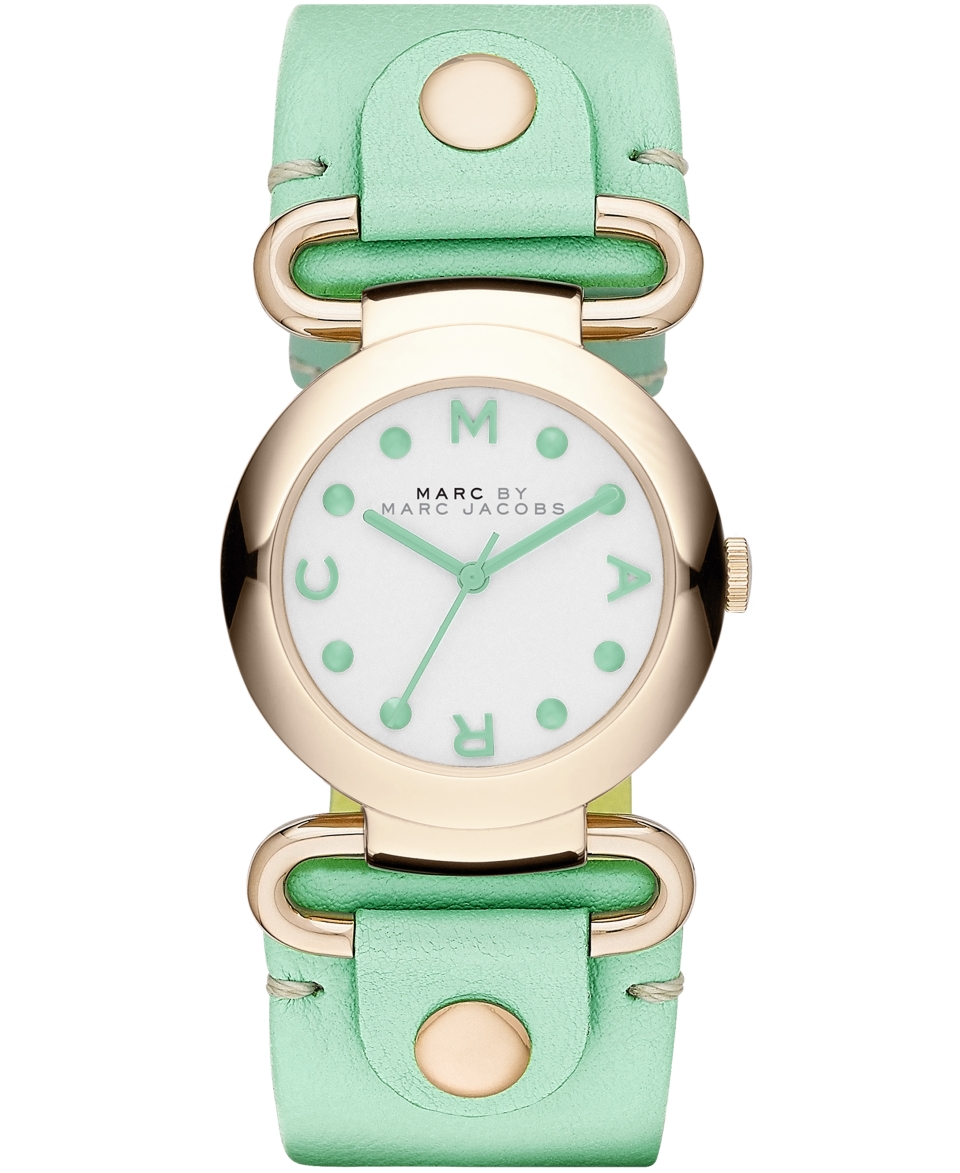 Marc by Marc Jacobs Womens Molly Minty Leather Strap Watch 30mm MBM1306   Watches   Jewelry & Watches