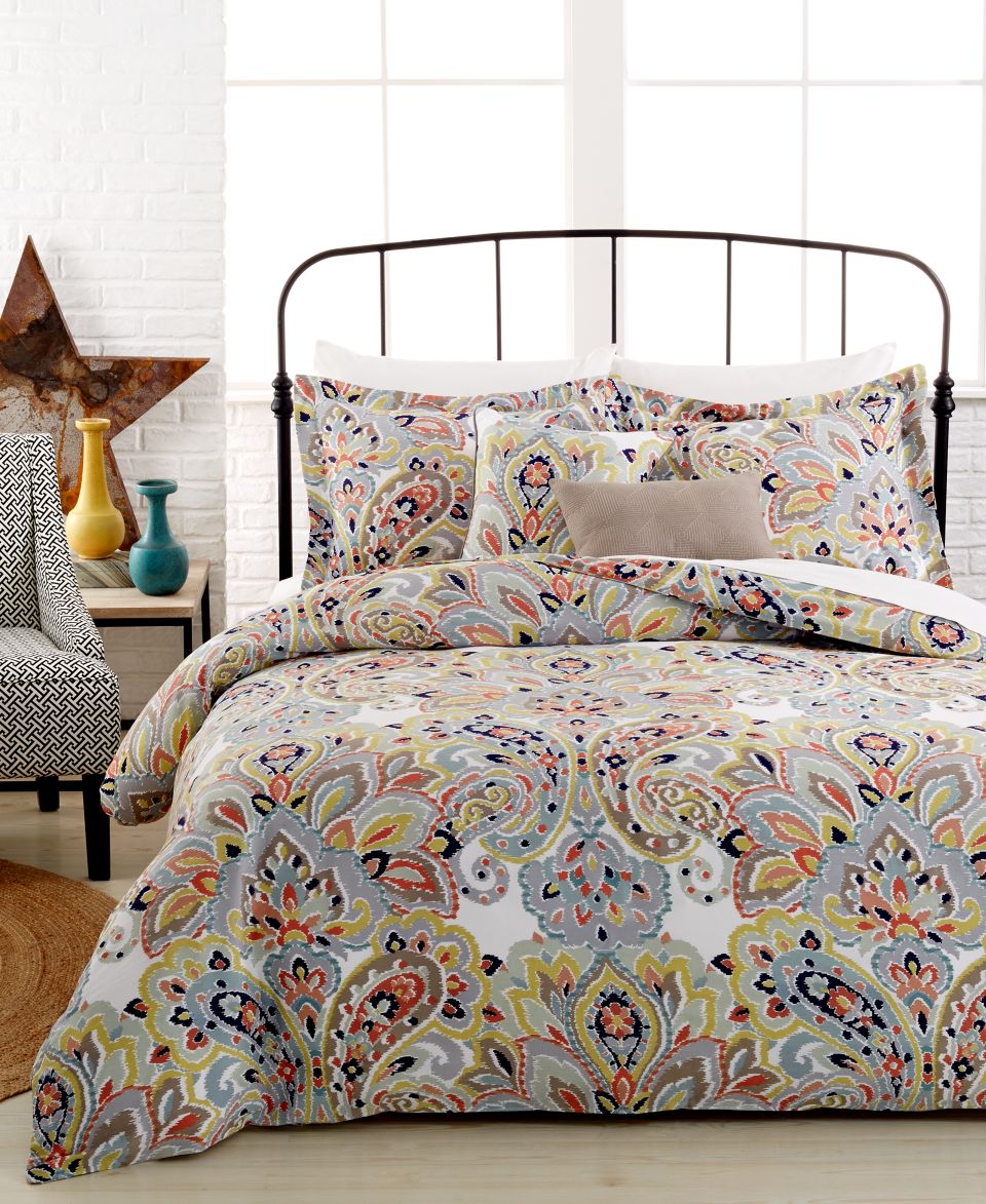 CLOSEOUT Sunset and Vines Sahara 5 Piece Comforter and Duvet Cover Sets   Bed in a Bag   Bed & Bath