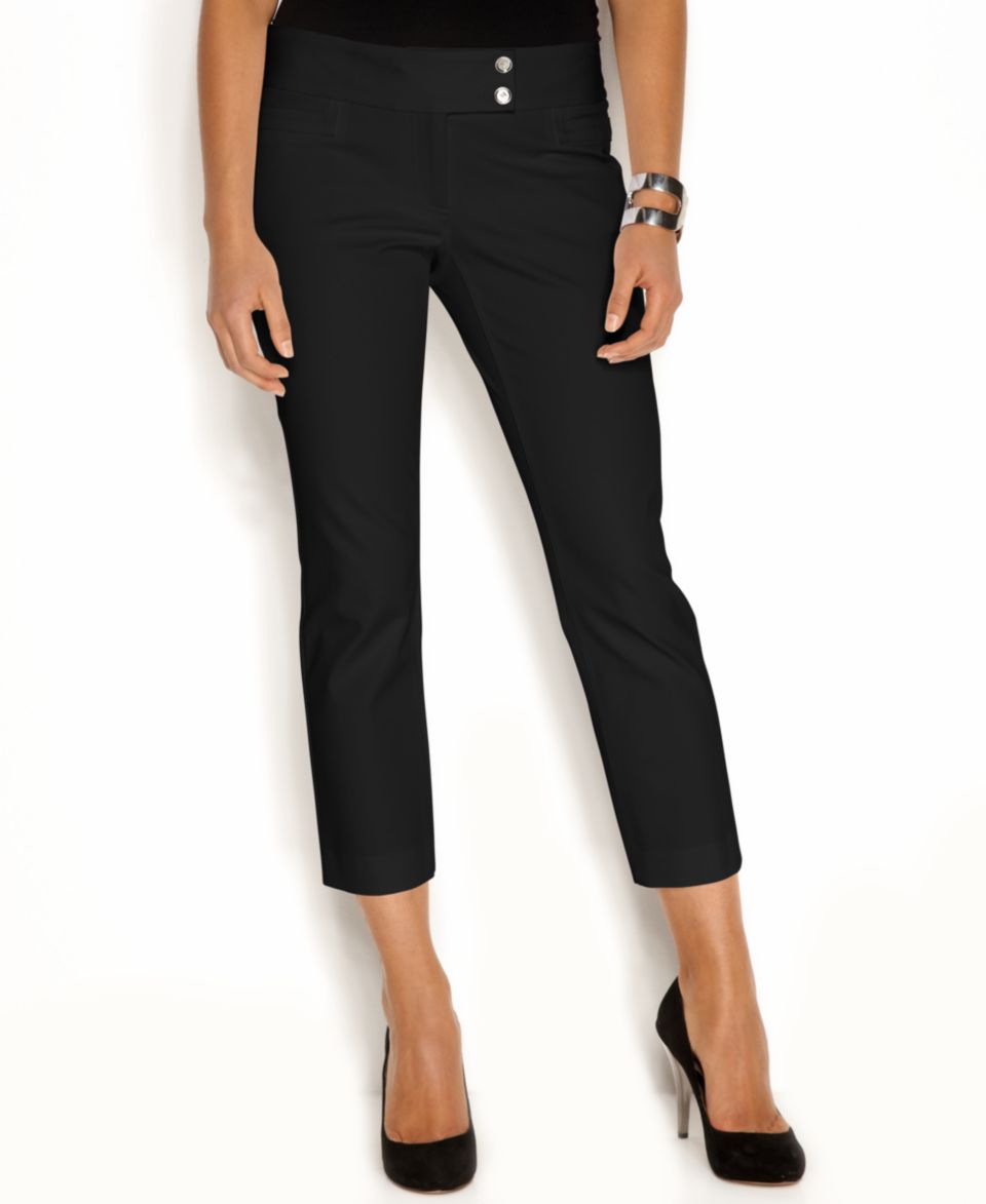 Alfani Petite Pants, Skinny Pull On Capri