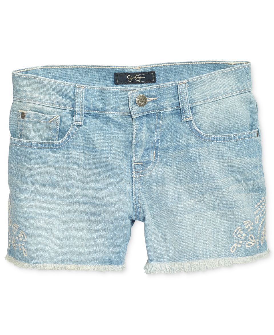 Jessica Simpson Girls Bantom Frayed Denim Shorts