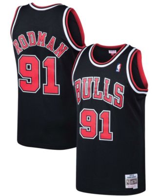 Мужская майка Mitchell & Ness Dennis Rodman Black Chicago Bulls 1997/98 из твердой древесины Swingman Jersey black