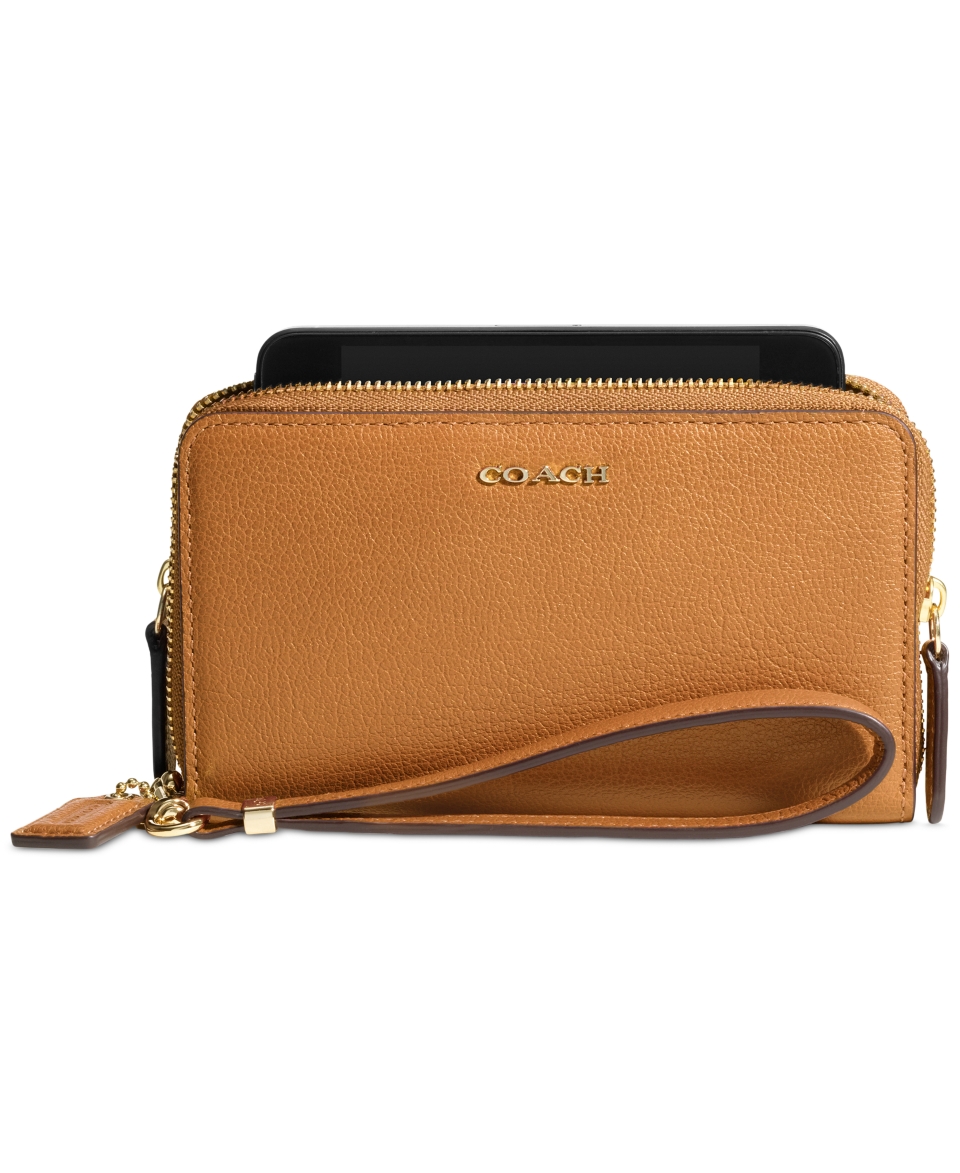 COACH MADISON DOUBLE ZIP PHONE WALLET IN LEATHER   COACH   Handbags & Accessories