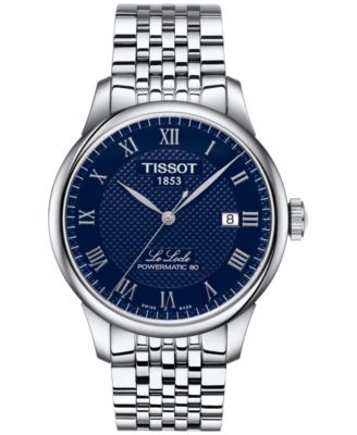 Мужские часы Tissot Le Locle Powermatic 80 с автоматическим управлением на браслете из нержавеющей стали 39,3 мм