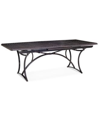 Обеденный стол Wythburn Mix and Match из литого алюминия размером 110 x 42 дюйма, созданный специально для Macy's