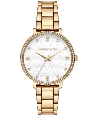 Женские золотые часы-браслет Michael Kors Pyper с тремя стрелками, 38 мм