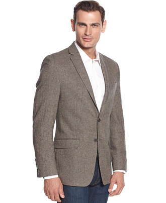 Calvin Klein Donegal Tweed Slim-Fit Sport Coat - Blazers & Sport Coats ...