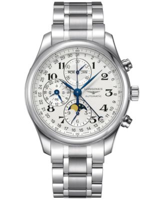 Мужские часы Longines Master автомат 42 мм, стальной браслет