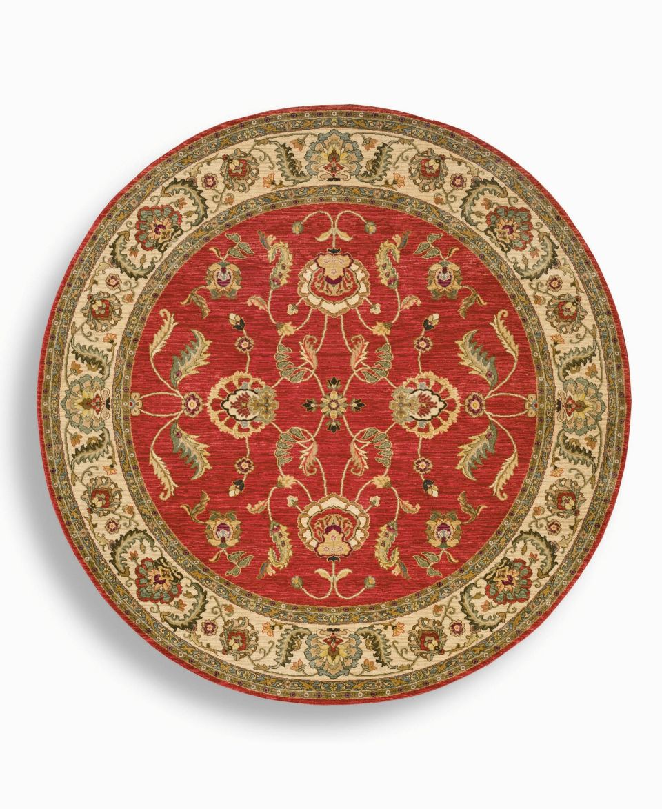 Rug, English Manor William Morris Red 4 11 Round   Rugs