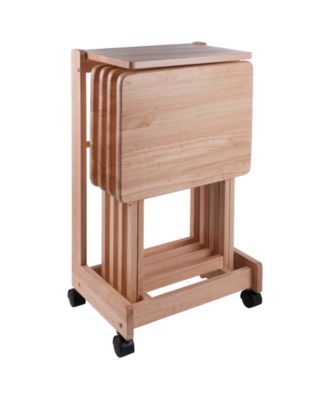 Привлекательный набор для закусок Brienda из 5 предметов с откидной столешницей из дерева