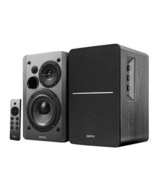 Edifier R1280dbs Активные колонки для книжных полок с поддержкой Bluetooth - Беспроводная студийная колонка для монитора 2.0 с линейным выходом для сабвуфера, черный