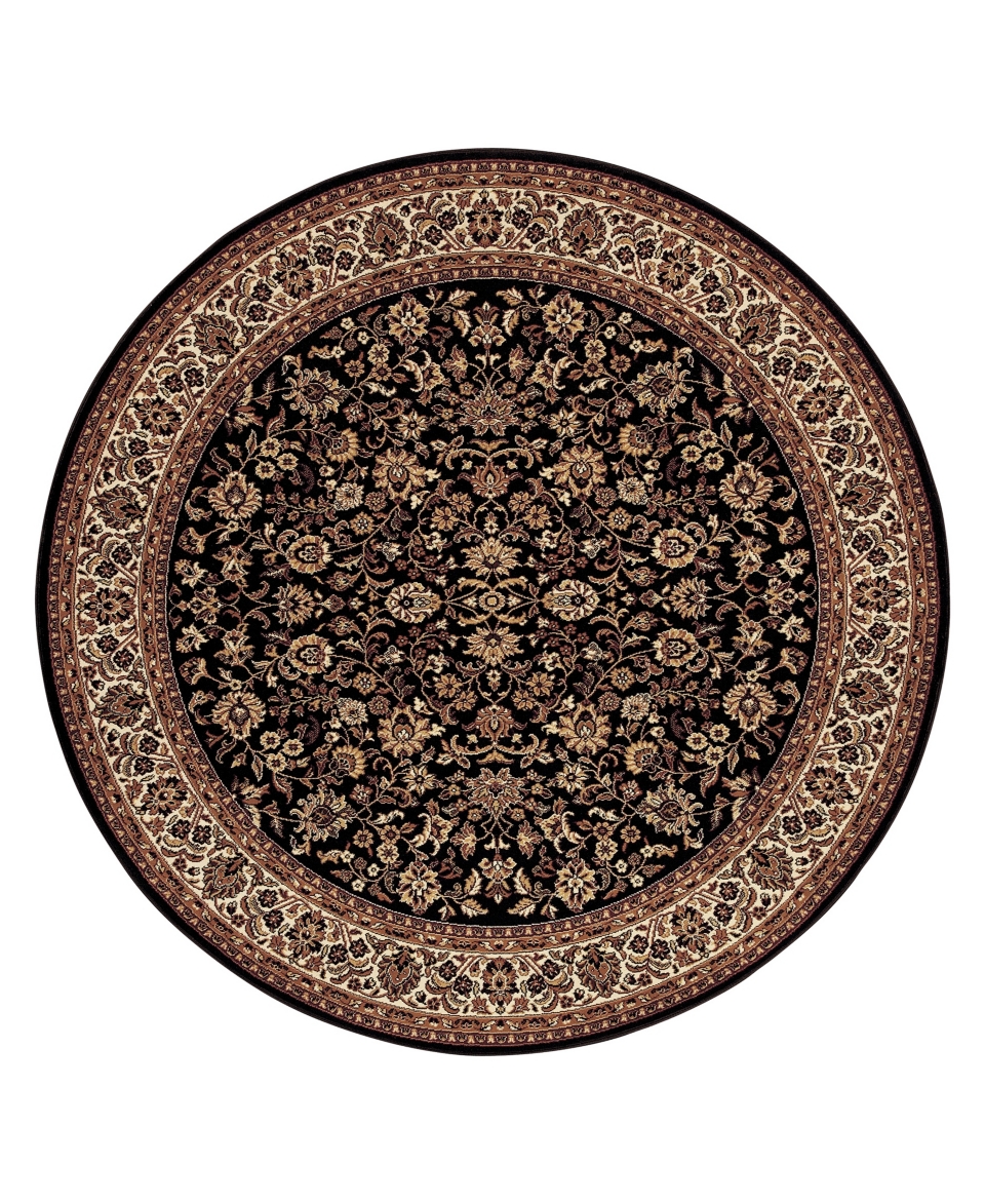 Couristan Area Rug, Everest Isfahan Black 3 11 Round   Rugs