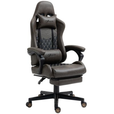 Регулируемое по высоте игровое кресло Vinsetto Racing Office Recliner с подставкой для ног