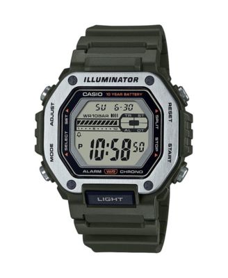 Мужские цифровые часы Casio из зеленой смолы, 47,2 мм, MWD110H-3AV