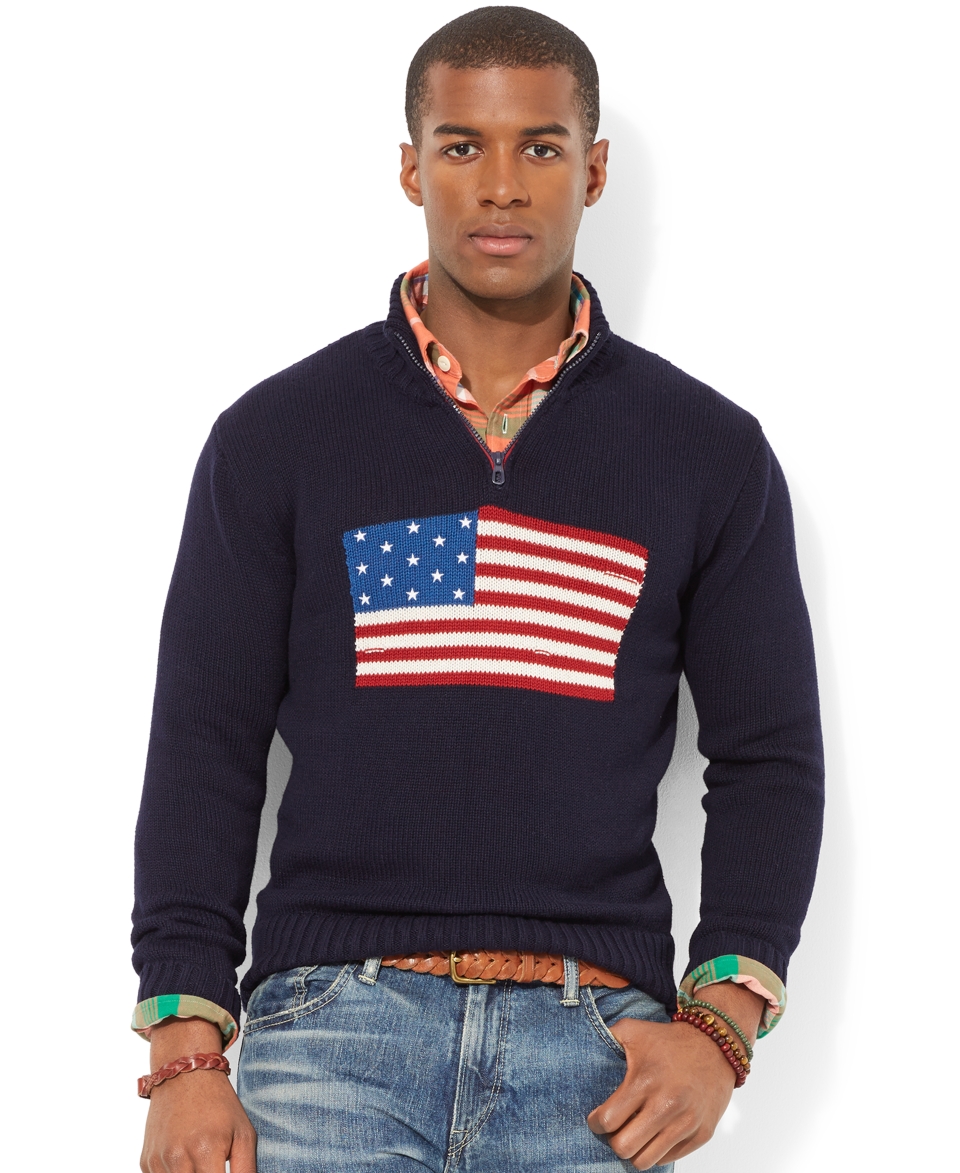 Polo Ralph Lauren Flag Sweater   Sweaters   Men