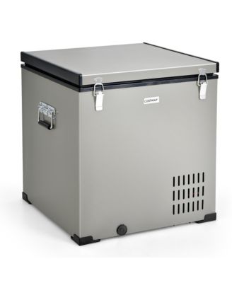 Автомобильный холодильник емкостью 68 Кварт, Портативный Автомобильный холодильник с морозильной камерой 12 В, с адаптером постоянного и переменного тока