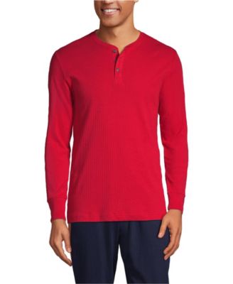 Мужская трикотажная пижама в рубчик Henley из Лэндс-Энда 5590₽