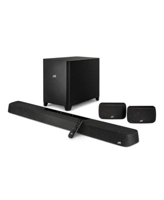 Звуковая панель Polk Audio MagniFi Max SR, динамики и сабвуфер черного цвета