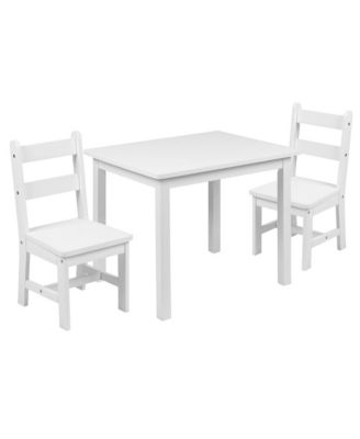 Набор столов и стульев EMMA +OLIVER Kids из 3 предметов из массива дерева для игровой комнаты, кухни