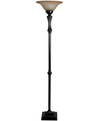 wood torchiere floor lamp