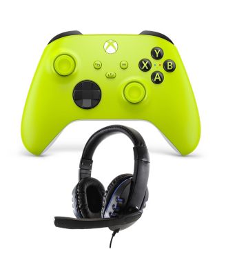 Геймпад XBOX Series X/S с проводной гарнитурой, зеленый
