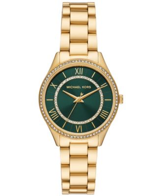 Женские часы Michael Kors Lauryn с тремя стрелками из нержавеющей стали золотистого цвета, 33 мм