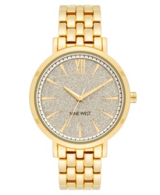 Женские кварцевые часы-браслет из золотистого сплава Nine West, 36,5 мм