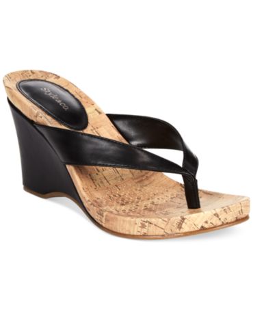 Style&co. Chicklet Wedge Thong Sandals - Shoes - Macy's