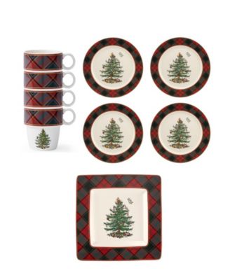 Набор горячего шоколада Spode Christmas Tree Tartan из 9 предметов