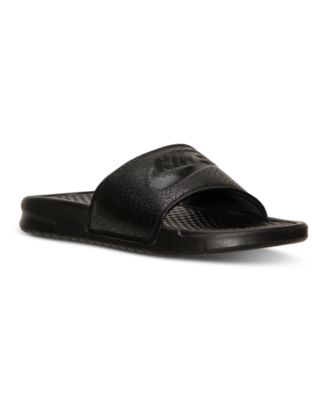 nike sandals all black