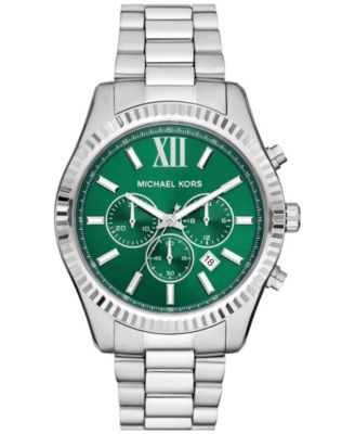 Мужские часы Michael Kors с хронографом Lexington из нержавеющей стали серебристого цвета, 44 мм, серебро