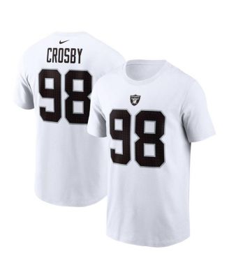 Мужская футболка Nike Maxx Crosby White с именем и номером игрока Las Vegas Raiders