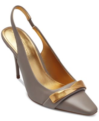 Женские туфли-лодочки Donna Karan New York из кожи Сайер с квадратным носком и ремешком на спине 36090₽