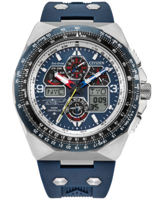 Мужские часы Citizen Eco-Drive с хронографом Promaster Air Special Edition Sikorsky Skyhawk на ремешке Blue Rabber 46 мм