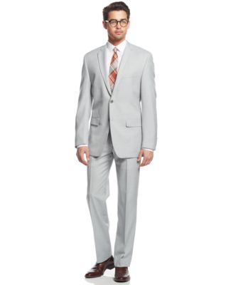 light grey slim fit suit