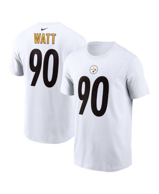 Мужская футболка Nike T.J. Watt White с именем и номером игрока Pittsburgh Steelers