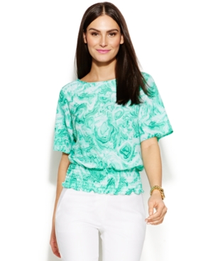 UPC 889154391819 - Michael Michael Kors Flutter-Sleeve Printed Blouson ...