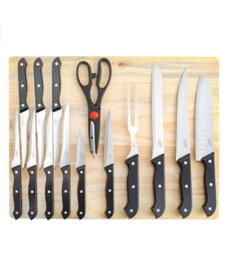 Набор столовых приборов Gibson Home Wildcraft Kitchen в коробке из 15 предметов с разделочной доской